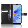 Cu clapetă pentru Oppo A17, Crazy Horse Wallet, negru