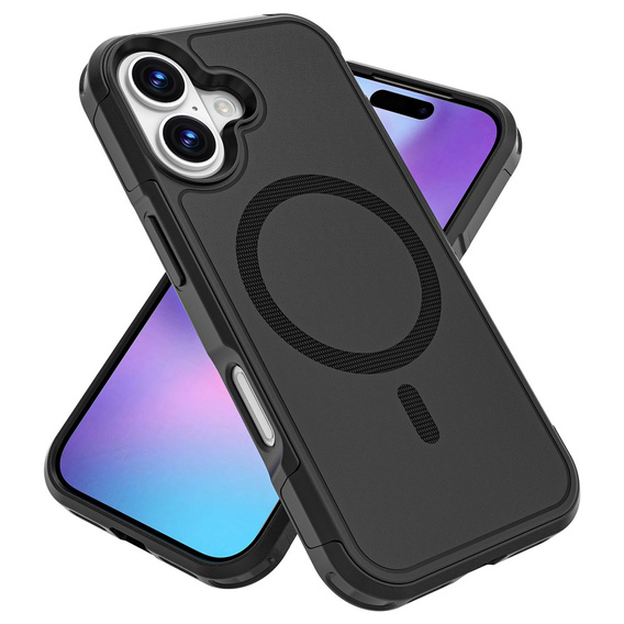 Husă MagForce pentru iPhone 17, pentru MagSafe, blindată, neagră