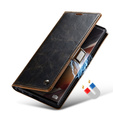 Carcasă flip CASEME pentru Samsung Galaxy Note 20 Ultra, Waxy Textured, cafea