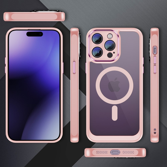 Husă pentru iPhone 15 Pro Max, ERBORD Impact Guard, MagSafe, roz