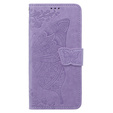 Cu clapetă pentru Samsung Galaxy S23 FE, Butterfly, violet