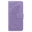 Cu clapetă pentru Xiaomi Poco X6 Pro 5G, Butterfly, violet