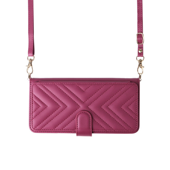 Carcasă cu clapetă pentru Xiaomi Poco M7 Pro 5G, Crossbody Leather Wallet, maroon