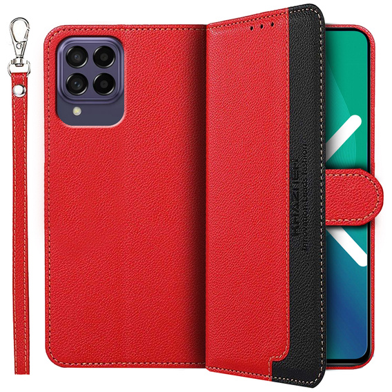 Husa cu clapetă pentru Samsung Galaxy M53 5G, KHAZNEH RFID, albastru