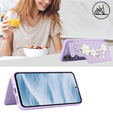 Husa pentru Samsung Galaxy S23 FE, Leather Flower Card Slot, violet