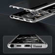 Husa pentru Samsung Galaxy S23, Magnetic Dual Glass, de argint