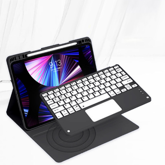 Carcasă + tastatură iPad Air 10.9 4 2020 / 5 2022, Touchpad, negru