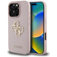 Husă GUESS Grained Big 4G și Classic Logo pentru iPhone 16 Pro