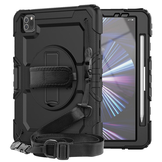 Husa blindată pentru iPad Pro 11" 2022/2021 (4/3 gen.), carcasă de protecție 360 cu slot pentru stylus, albastru