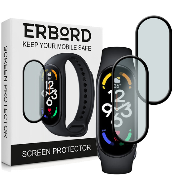 2x ERBORD Hybrid Glass pentru Xiaomi Mi Band 7/7 NFC