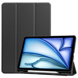 Husă pentru iPad Pro 11 2024, Smartcase cu spațiu pentru stylus, negru