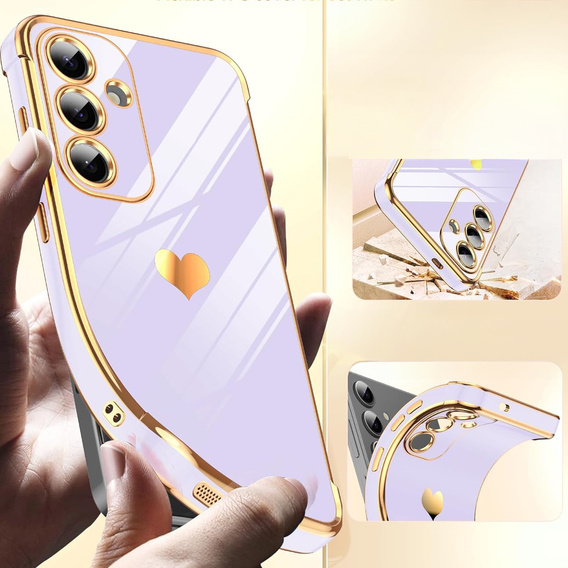 Huse pentru Samsung Galaxy S25 FE, Electro heart, violet