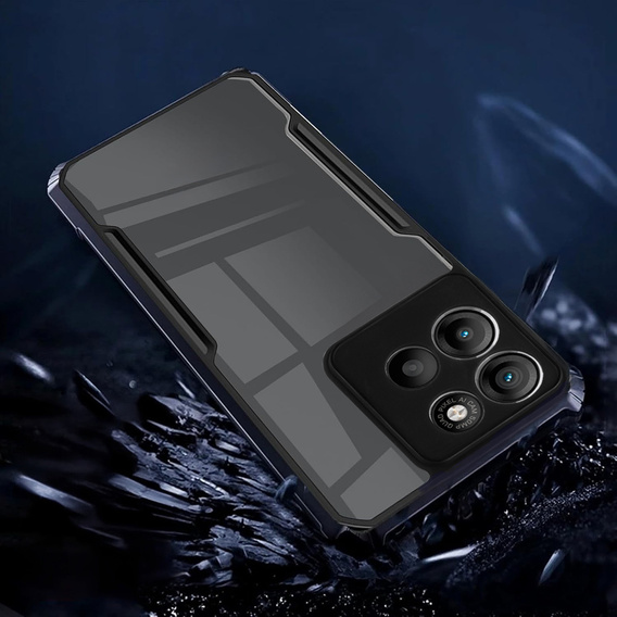 Huse pentru Motorola Moto G15 / Motorola Moto G15 Power, AntiDrop Hybrid, negru