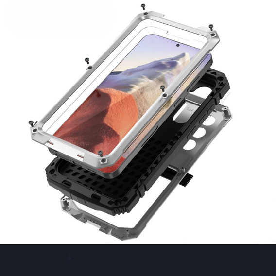 Husă blindată pentru Samsung Galaxy S25, R-JUST, de argint