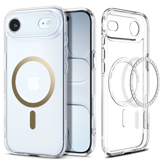 Carcasă Spigen Ultra Hybrid MagSafe pentru iPhone Air, transparentă / aurie