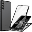 Husa pentru Samsung Galaxy S23 Plus, Magnetic Dual Glass, negru