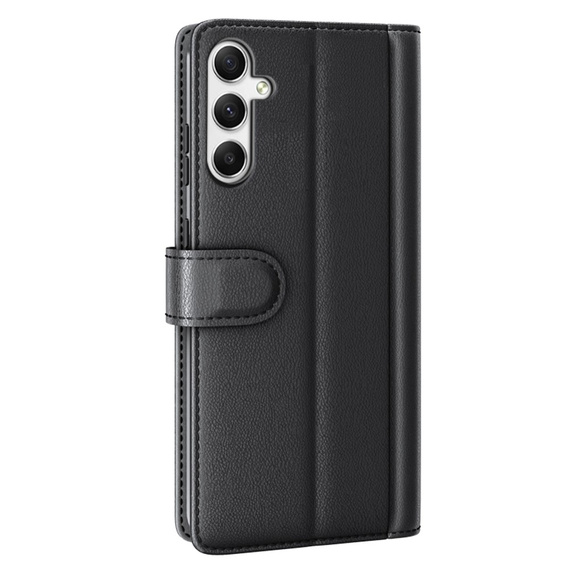 Husa cu clapetă pentru Samsung Galaxy A35 5G, Split Leather, negru