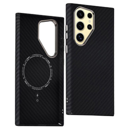 Carcasa pentru Samsung Galaxy S24 Ultra, Carbon Fiber MagSafe, negru