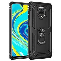 Husă blindată pentru Xiaomi Redmi Note 9S / 9 Pro, Nox Case Ring, negru