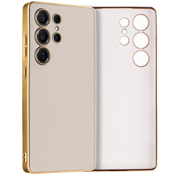 Huse pentru Samsung Galaxy S25 Ultra, GKK Leather, gri titan
