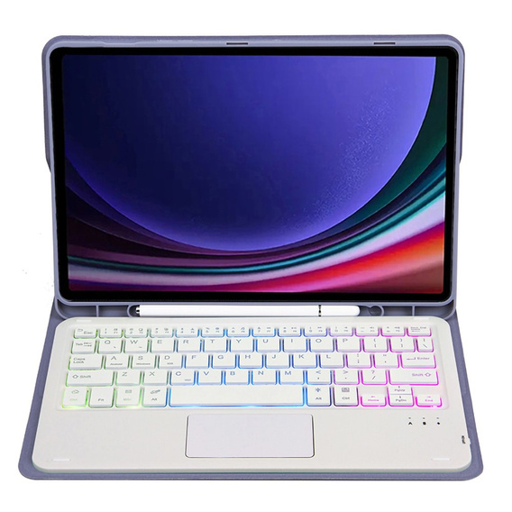 Carcasă + tastatură Samsung Galaxy Tab A9+, with touchpad, caz albastru