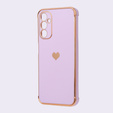 Huse pentru Samsung Galaxy A14 4G/5G, Electro heart, violet