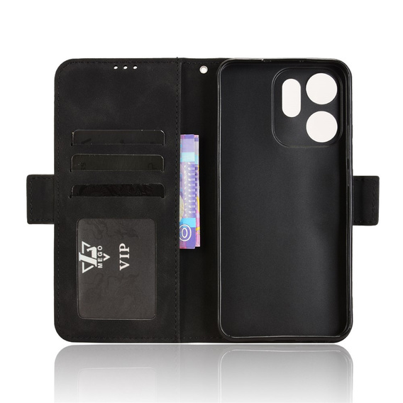 Cu clapetă pentru Oppo Reno 13, Card Slot, negru