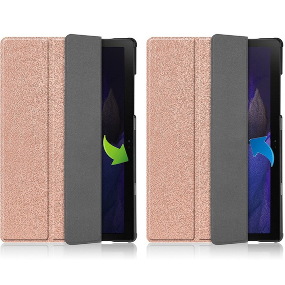 Husă pentru Samsung Galaxy Tab A8 10.5 SM-X200 SM-X205, Smartcase, roz rose gold