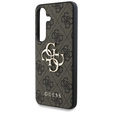 GUESS Huse pentru Samsung Galaxy S25, 4G Big Metal Logo, maro