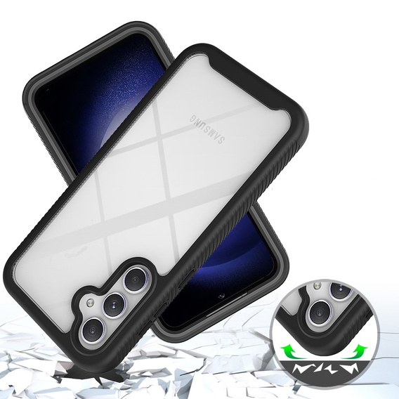 Carcasă pentru Samsung Galaxy A35 5G, Shockproof, cu folie, negru