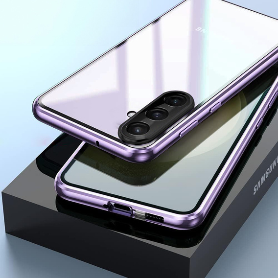 Husa pentru Samsung Galaxy A36, Magnetic Dual Glass, violet
