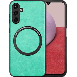 Huse pentru Samsung Galaxy A14 5G, Leather Hybrid MagSafe, verde