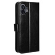 Cu clapetă pentru Nothing Phone 2, Crazy Horse Wallet, negru