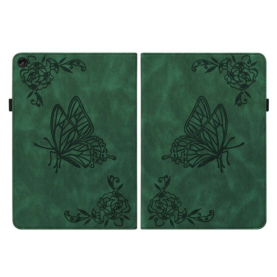 Husă pentru Lenovo Tab M10 Plus 10.6 Gen 3 TB-125F TB-128F, Butterfly, verde