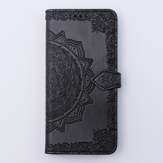 Cu clapetă pentru Motorola Moto G54 5G, Mandala, negru