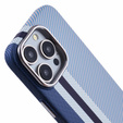 Carcasa pentru iPhone 14 Pro, Carbon Fiber MagSafe, albastru