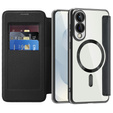 Cu clapetă pentru Samsung Galaxy S25 Edge, RFID Wallet MagSafe CamShield, negru