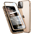 Husa pentru iPhone 12 Pro, Magnetic Dual Glass, de aur