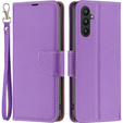 Cu clapetă pentru Samsung Galaxy A34 5G, Wallet Litchi Magnet, violet