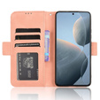 Cu clapetă pentru Xiaomi Poco F6 Pro, Card Slot, roz