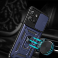 Husă blindată pentru Motorola Moto G15 / Motorola Moto G15 Power, CamShield Slide, albastru
