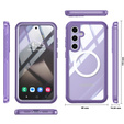 Husă pentru Samsung Galaxy S25+ Plus, Shockproof, cu sticlă, pentru MagSafe, violet