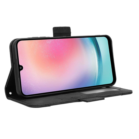 Cu clapetă pentru Samsung Galaxy A25 5G, Card Slot, negru