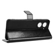 Cu clapetă pentru Xiaomi Redmi A5, Crazy Horse Wallet, negru
