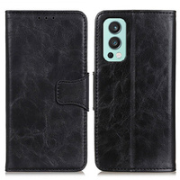 Cu clapetă pentru OnePlus Nord 2 5G, Split Leather Wallet, negru