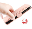Cu clapetă pentru Oppo Reno 12 Pro, Card Slot, roz