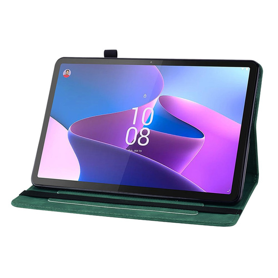 Huse pentru Lenovo Tab P11 Gen 2, Wallet Pen Slot, verde