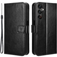 Cu clapetă pentru Samsung Galaxy A25 5G, Crazy Horse Wallet, negru