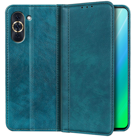 Husa cu clapetă pentru Huawei Nova 10 Pro 4G, Split Leather, verde