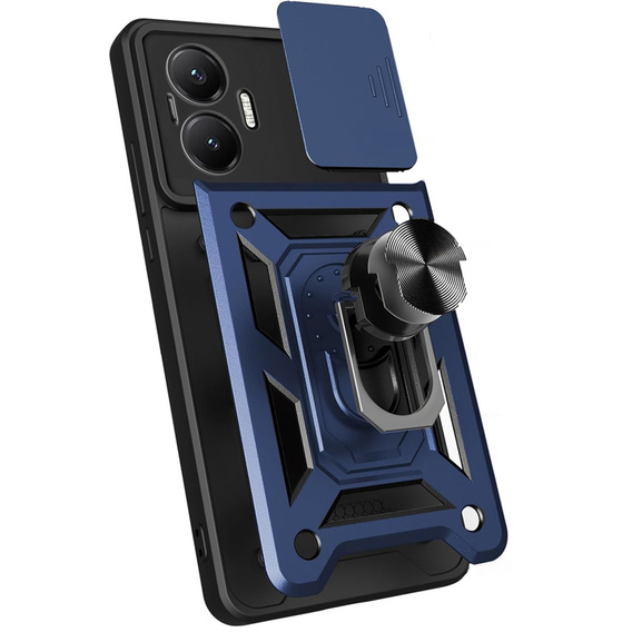 Husă blindată pentru Xiaomi Poco F7, CamShield Slide, albastru